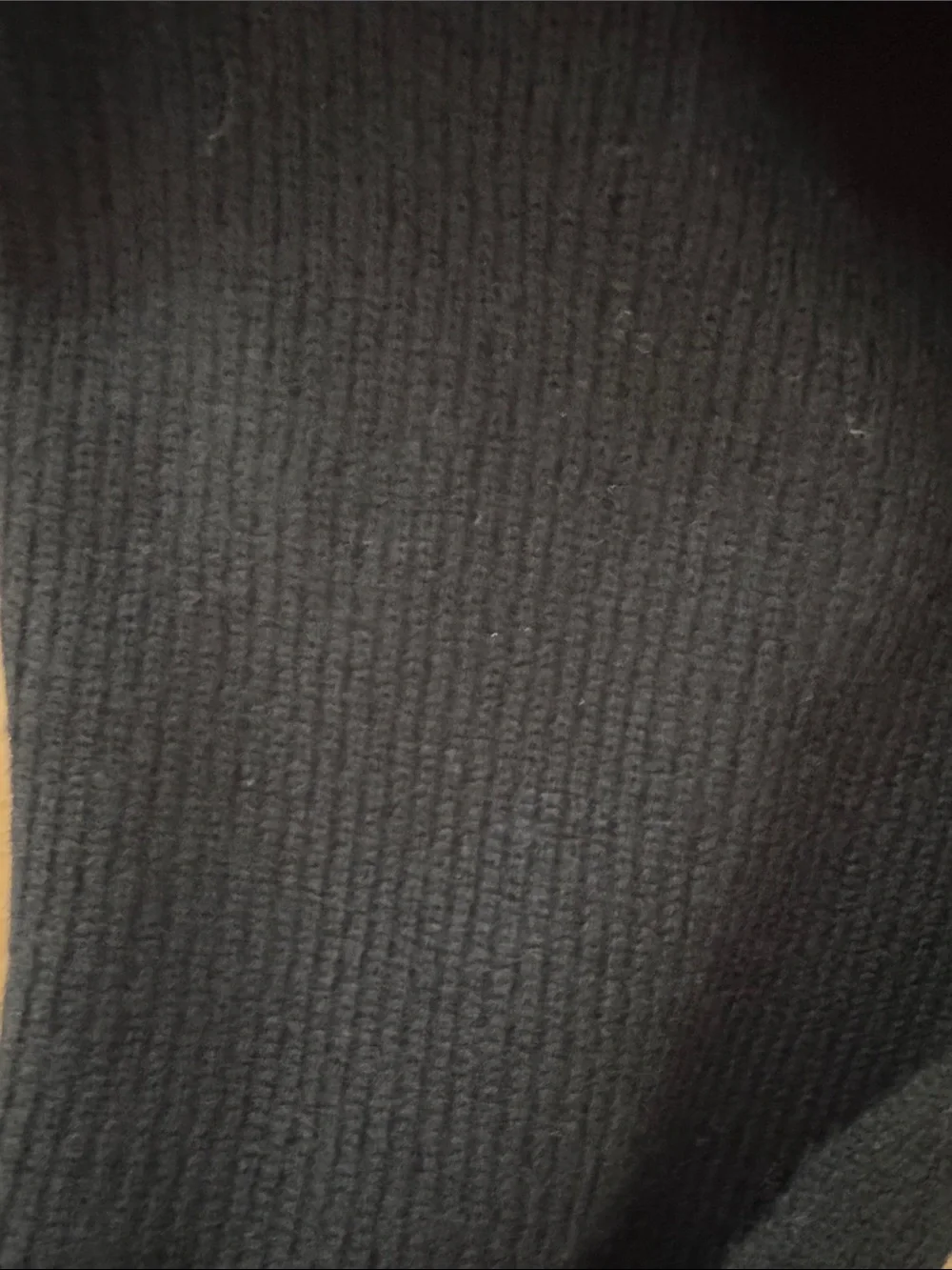 Kenneth Cole Men's Black Ribbed Knit Scarf - wool and cashmere blend 80 inches